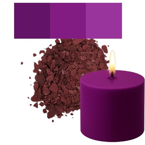 Kerzenfarbe in Flocken – 30 beliebte Farben – Hochkonzentriert – Für Paraffin, Bienenwachs, Sojawachs, Stearin, Palmwachs – Premium Farbflocken - Dunkelviolett Kerzenfarbe in Flocken – 30 beliebte Farben – Hochkonzentriert – Für Paraffin, Bienenwachs, Sojawachs, Stearin, Palmwachs – Premium Farbflocken - Dunkelviolett von Candles Fantasy