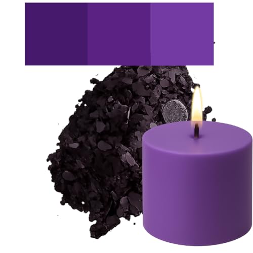 Kerzenfarbe in Flocken – 30 beliebte Farben – Hochkonzentriert – Für Paraffin, Bienenwachs, Sojawachs, Stearin, Palmwachs – Premium Farbflocken - Flieder von Candles Fantasy