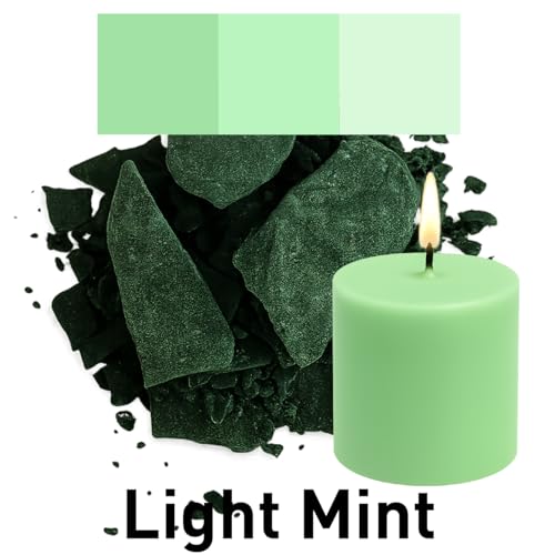 Kerzenfarbe in Flocken – 30 beliebte Farben – Hochkonzentriert – Für Paraffin, Bienenwachs, Sojawachs, Stearin, Palmwachs – Premium Farbflocken - Hellmint von Candles Fantasy