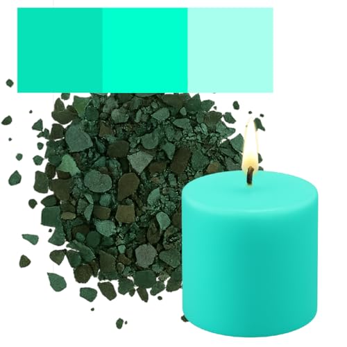 Kerzenfarbe in Flocken – 30 beliebte Farben – Hochkonzentriert – Für Paraffin, Bienenwachs, Sojawachs, Stearin, Palmwachs – Premium Farbflocken - Mintgrün von Candles Fantasy