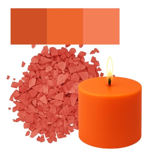 Kerzenfarbe in Flocken – 30 beliebte Farben – Hochkonzentriert – Für Paraffin, Bienenwachs, Sojawachs, Stearin, Palmwachs – Premium Farbflocken - Orange Kerzenfarbe in Flocken – 30 beliebte Farben – Hochkonzentriert – Für Paraffin, Bienenwachs, Sojawachs, Stearin, Palmwachs – Premium Farbflocken - Orange von Candles Fantasy