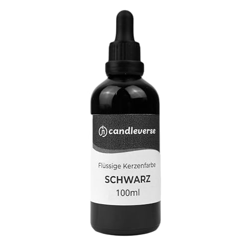 Candleverse Premium Flüssige Kerzenfarbe Schwarz | Hochkonzentrierte Farbe für DIY Kerzenherstellung | 100ml Flasche von Candleverse