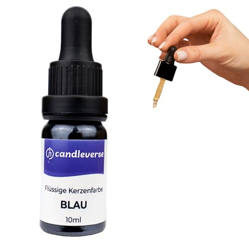 Candleverse Premium Flüssige Kerzenfarbe Blau | Hochkonzentrierte Farbe für DIY Kerzenherstellung | 10ml Flasche von Candleverse