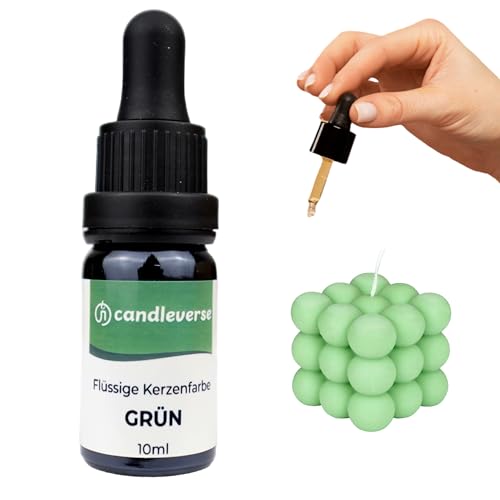 Candleverse Premium Flüssige Kerzenfarbe Grün | Hochkonzentrierte Farbe für DIY Kerzenherstellung | 10ml Flasche von Candleverse