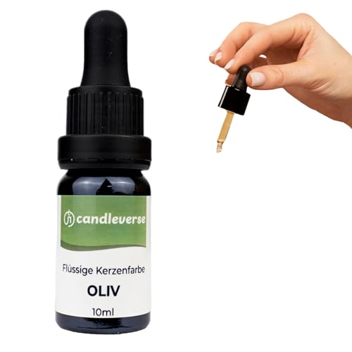 Candleverse Premium Flüssige Kerzenfarbe Oliv | Hochkonzentrierte Farbe für DIY Kerzenherstellung | 10ml Flasche von Candleverse