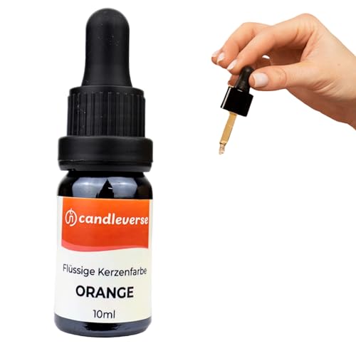 Candleverse Premium Flüssige Kerzenfarbe Orange | Hochkonzentrierte Farbe für DIY Kerzenherstellung | 10ml Flasche von Candleverse