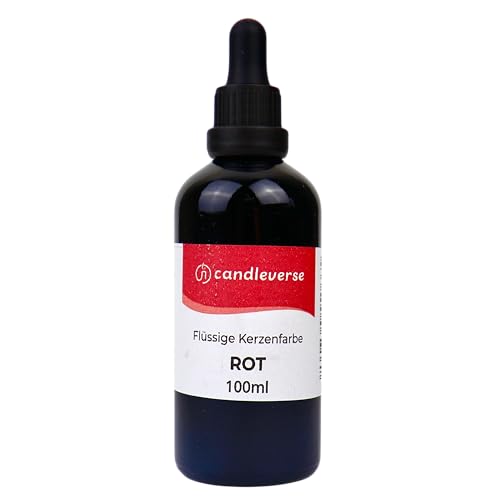 Candleverse Premium Flüssige Kerzenfarbe [Rot] | Hochkonzentrierte Farbe für DIY Kerzenherstellung | 100ml Flasche von Candleverse
