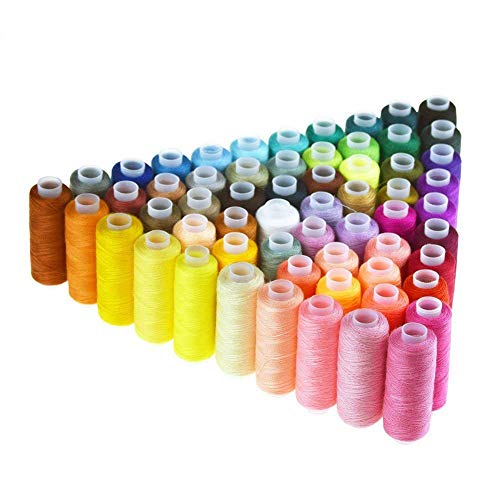 Candora® 60 Spulen Nähgarn in verschiedenen Farben, je ca. 228,6 Meter, Polyester, für Nähen per Hand oder Maschine, 60pcs von Candora