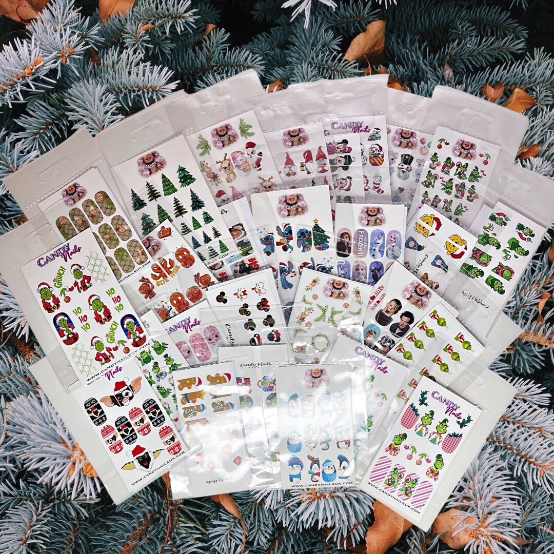 Christmas Mystery Bundle Wasserschieber Nail Decals Art Transfer/Grün Grinchy Weihnachten Nägel Wraps Festlich Christmas Mystery Bundle Wasserschieber Nail Decals Art Transfer/Grün Grinchy Weihnachten Nägel Wraps Festlich von CandyNailsUk