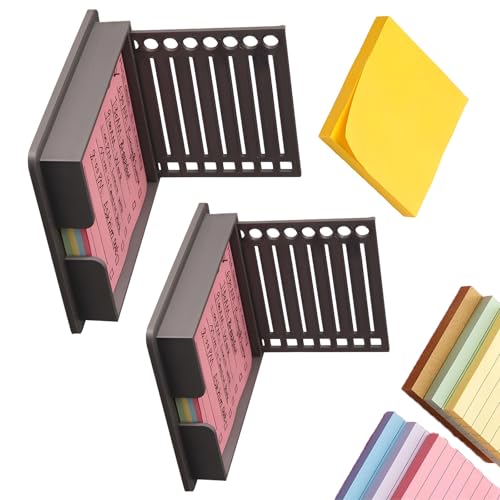 2025 Verbesserter Haftnotiz-Organizer – Integriertes Lineal und Schablonen-Vorlagen, 7,6 x 7,6 cm Haftnotiz-Spender mit Präzisionslinien, Kontrollkästchen und Kreisboxen – für Büro, Schule und von Canisto