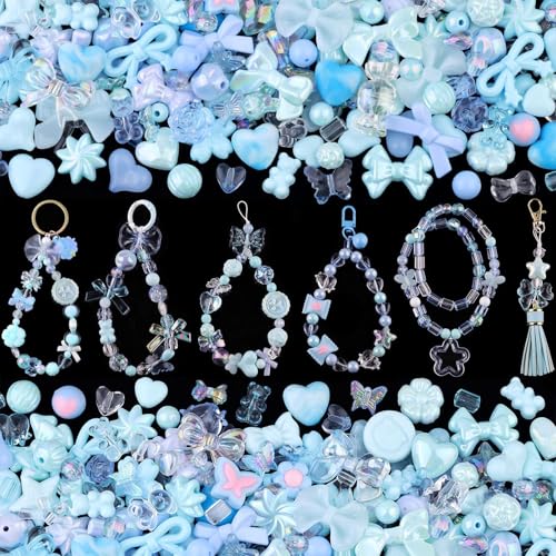Canollo 140 Stück Perlen für Armbänder, Blau DIY Bracelet Making Kit, Acryl Bastelperlen zum Auffädeln für DIY Handwerk Armbänder Schmuckherstellung Halsketten Selber Machen Canollo 140 Stück Perlen für Armbänder, Blau DIY Bracelet Making Kit, Acryl Bastelperlen zum Auffädeln für DIY Handwerk Armbänder Schmuckherstellung Halsketten Selber Machen von Canollo