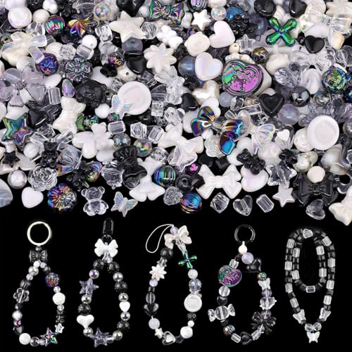Canollo 140 Stück Perlen für Armbänder, Schwarz DIY Bracelet Making Kit, Acryl Bastelperlen zum Auffädeln für DIY Handwerk Armbänder Schmuckherstellung Halsketten Selber Machen Canollo 140 Stück Perlen für Armbänder, Schwarz DIY Bracelet Making Kit, Acryl Bastelperlen zum Auffädeln für DIY Handwerk Armbänder Schmuckherstellung Halsketten Selber Machen von Canollo