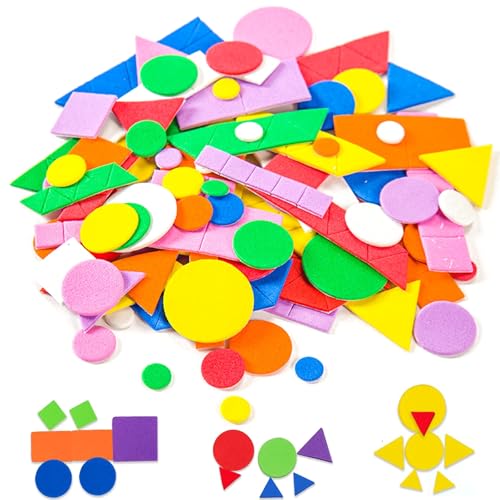 Canollo 245 Stück Moosgummi Geometrische Formen Selbstklebend, Schaumstoff Aufkleber für Kinder Bunt, Kinder Geometrische-Reihe zum Aufkleben Set, Sticker für Scrapbooking, Schulprojekte, Lernspiele Canollo 245 Stück Moosgummi Geometrische Formen Selbstklebend, Schaumstoff Aufkleber für Kinder Bunt, Kinder Geometrische-Reihe zum Aufkleben Set, Sticker für Scrapbooking, Schulprojekte, Lernspiele von Canollo