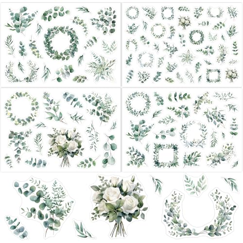 Canollo 4 Blätter Sticker Hochzeit Gästebuch, Grün Pflanzen Aufkleber, Eukalyptus Hochzeitssticker, Hochzeit Aufkleber mit Viel Liebe, Decorative Stickers für Fotoalbum, Scrapbooking, Wedding Deko Canollo 4 Blätter Sticker Hochzeit Gästebuch, Grün Pflanzen Aufkleber, Eukalyptus Hochzeitssticker, Hochzeit Aufkleber mit Viel Liebe, Decorative Stickers für Fotoalbum, Scrapbooking, Wedding Deko von Canollo