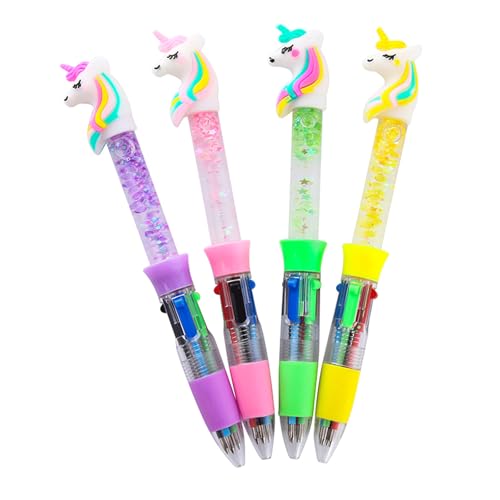 Canollo 4 Stück Einhorn Kugelschreiber, 4 in 1 Versenkbare Kugelschreiber, 0,5mm Mehrfarbiger Stifte, Multifunktionsmarker, Mehrfarbige Farbwechselstifte für Studenten Kinder Schulbedarf Canollo 4 Stück Einhorn Kugelschreiber, 4 in 1 Versenkbare Kugelschreiber, 0,5mm Mehrfarbiger Stifte, Multifunktionsmarker, Mehrfarbige Farbwechselstifte für Studenten Kinder Schulbedarf von Canollo