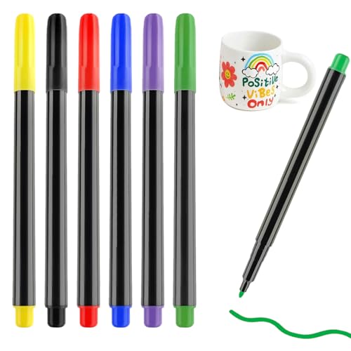 Canollo 8 Farben Porzellanstifte Spülmaschinenfest, Keramik Bemalen Stifte Set, Porzellanfarbe Spülmaschinenfest, Wasserfestern Marker, Glasmalstift für Design und Bemalen auf Porzellan Canollo 8 Farben Porzellanstifte Spülmaschinenfest, Keramik Bemalen Stifte Set, Porzellanfarbe Spülmaschinenfest, Wasserfestern Marker, Glasmalstift für Design und Bemalen auf Porzellan von Canollo