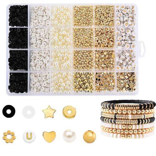 Canollo Perlen für Armbänder 2580 Stück, Armbänder Selber Machen Perlen Set, Perlen zum Auffädeln, Armband Set Selber Machen, Armband-Perlen, Perlenset für DIY Armbänden, Ohrringe, Halsketten Canollo Perlen für Armbänder 2580 Stück, Armbänder Selber Machen Perlen Set, Perlen zum Auffädeln, Armband Set Selber Machen, Armband-Perlen, Perlenset für DIY Armbänden, Ohrringe, Halsketten von Canollo