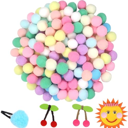 Canollo Pompons zum Basteln, 60 Stück 3cm Macaron Farbe Pompons, Filzkugeln zum Basteln, Filzkugeln Klein, Bommel zum Basteln, Bastel Pompons für Handwerk Herstellung, DIY Projekte, Partydekoration von Canollo