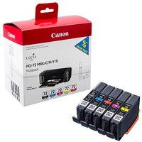 Canon PGI-72 MBK/C/M/Y/R  mattschwarz, cyan, magenta, gelb, rot Druckerpatronen, 5er-Set von Canon