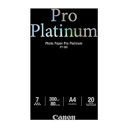 Canon 2768B016 PT-101 pro platinum photo paper inkjet 300g/m2 A4 20 Blatt Pack von Canon