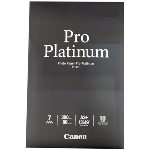 Canon 2768B018 PT-101 Pro Platinum Photopaper A3+ 10 Blatt Pack Canon 2768B018 PT-101 Pro Platinum Photopaper A3+ 10 Blatt Pack von Canon