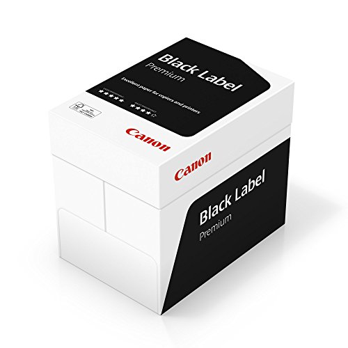 Canon Black Label Premium Multifunktionspapier (5 x 500 Blatt FSC zertifiziert, A4 80 g/m², alle Drucker hochweiß CIE 164) von Canon