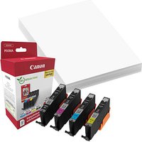 Canon CLI-551 XL C/M/Y/BK  schwarz, cyan, magenta, gelb Druckerpatronen + Fotopapier von Canon