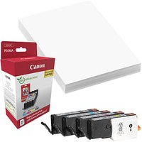 Canon CLI-581 BK/C/M/Y  schwarz, cyan, magenta, gelb Druckerpatronen + Fotopapier, 4er-Set von Canon