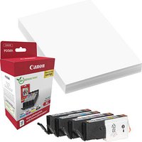 Canon CLI-581XL BK/C/M/Y  schwarz, cyan, magenta, gelb Druckerpatronen + Fotopapier, 4er-Set von Canon