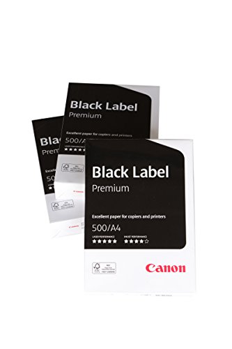 Canon Deutschland Black Label Premium Druck- und Kopierpapier, A4, 80g/m², alle Drucker CIE 164, hochweiß (optimierte Schutzverpackung) von Canon