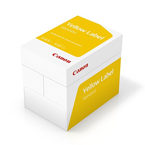 Canon Deutschland Yellow Label Standard; Druck- und Kopierpapier, 5x500 Blatt EU Umweltzeichen, alle Drucker, A4, 80 g/m², weiß CIE 150 (frustfreie Schutzverpackung) von Canon