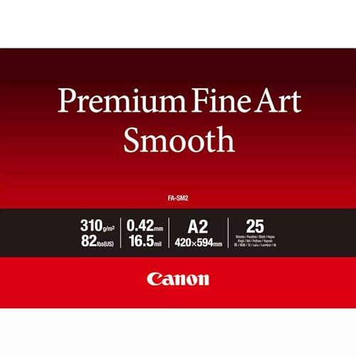 Canon FA-SM2 Premium FineArt Smooth Fortmat Fotopapier, A2, 25 Blatt von Canon