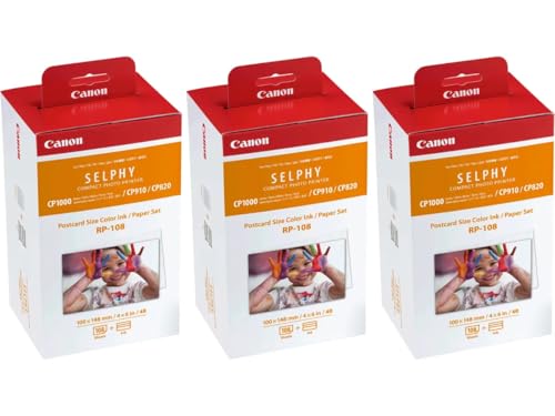 Canon Farbe ink/Paper Set, kompatibel mit SELPHY CP910/CP820/CP1200, 3Pack of RP-108 Canon Farbe ink/Paper Set, kompatibel mit SELPHY CP910/CP820/CP1200, 3Pack of RP-108 von Canon