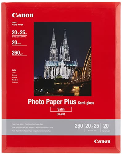 Canon Fotopapier Plus Seidenglanz SG-201 - 20x25 cm 20 Blatt für Tintenstrahldrucker (260 g/qm) von Canon