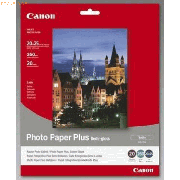Canon Fotopapier SG201 20x25cm 260g/qm Seidenglanz VE=20 Blatt von Canon