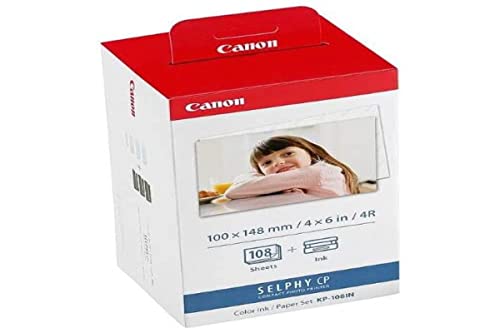 Canon Fotopapier für Canon Selphy CP 740, 108 Blatt A6 Photo, Color Ink Paper Set, 100x148 mm, CP740 von Canon