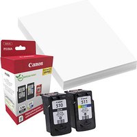 Canon PG-510/CL-511  schwarz, color Druckköpfe + Fotopapier, 2er-Set von Canon