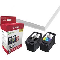 Canon PG-560 + CL-561  schwarz, color Druckköpfe + Fotopapier, 2er-Set von Canon