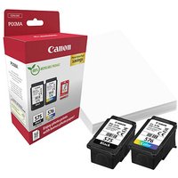 Canon PG-575/CL-576  schwarz, color Druckköpfe + Fotopapier, 2er-Set von Canon