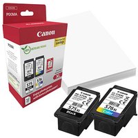 Canon PG-575XL/CL-576XL  schwarz, color Druckköpfe + Fotopapier, 2er-Set von Canon