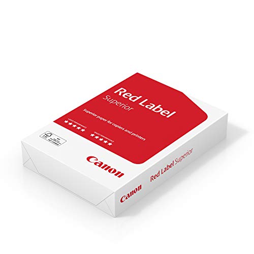 Canon Red Label 99822064 Superior High White 2-fach gelocht FSC A4 80 g/m² (1 x 500 Stück) Kopier-/Laser- und Tintenstrahldrucker-Papier, 99822064 von Canon