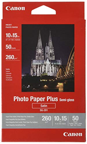 Canon SG-201 Fotopapier Plus Seidenglanz, matt (260 g/qm), 4x6, 50 Blatt von Canon