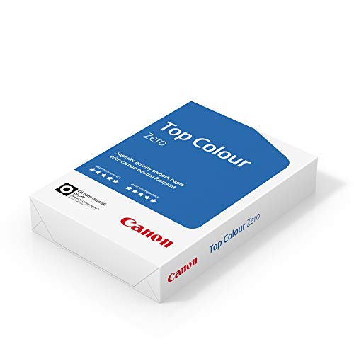 Canon Top Colour Zero Farbkopierpapier (500 Blatt FSC Zertifiziert, CO2-neutral, A4,100 g/m², alle Drucker hochweiß) von Canon