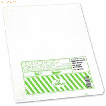 100 x Canson Zeichen-Polyester A3 75my transparent von Canson