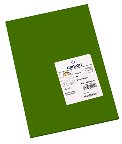 Canson Iris-Karton, A4, 50 Blatt, 185 g, Safari-Grün von Canson