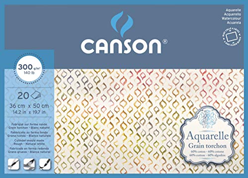 Aquarelle Canson Block rundum geleimt 36 x 50 cm 20 Blatt 300g/m² grobkörnig Aquarelle Canson Block rundum geleimt 36 x 50 cm 20 Blatt 300g/m² grobkörnig von Canson