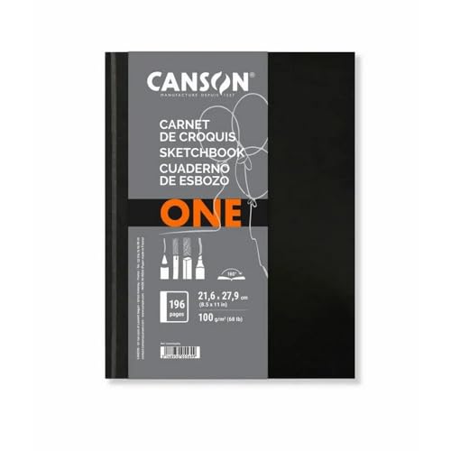 Art Book One Notizbuch, 98 Blatt, 21,6 x 27,9 cm, 100 g/m², Fadenheftung, schwarzer Einband. Art Book One Notizbuch, 98 Blatt, 21,6 x 27,9 cm, 100 g/m², Fadenheftung, schwarzer Einband. von Canson