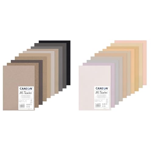Bundle aus Canson Mi-Teintes, Farbiges Zeichenpapier, 160g, 10 DIN A4 Bögen, 10 Grautöne, + Canson Mi-Teintes, Farbiges Zeichenpapier, 160g, 10 DIN A4 Bögen, 10 Pastelltöne Bundle aus Canson Mi-Teintes, Farbiges Zeichenpapier, 160g, 10 DIN A4 Bögen, 10 Grautöne, + Canson Mi-Teintes, Farbiges Zeichenpapier, 160g, 10 DIN A4 Bögen, 10 Pastelltöne von Canson