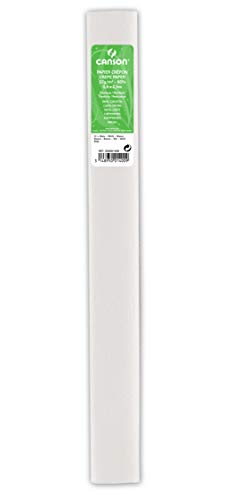 CANSON 200001400 Krepppapier-Rolle, 32 G/qm, Farbe: Weiá (1) von Canson