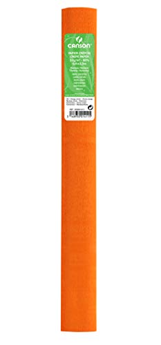 CANSON 200001411 Krepppapier-Rolle, 32 G/qm, Farbe: orange (58) von Canson
